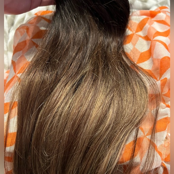 Remy human hair Balayage Clip in Hair exts. 16 inch Dark Brown to Light Brown - Picture 14 of 14